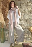 Basso Shirring Wide Leg Pant Taupe